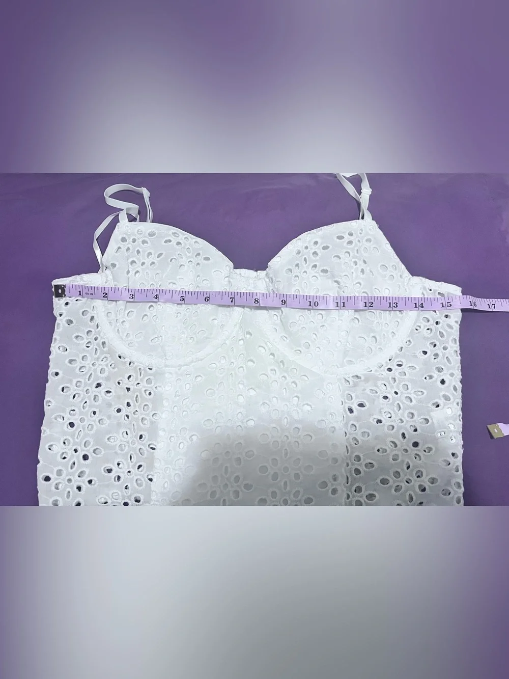 Princess Polly White Eyelet Bustier Camisole - Picture 4 of 6
